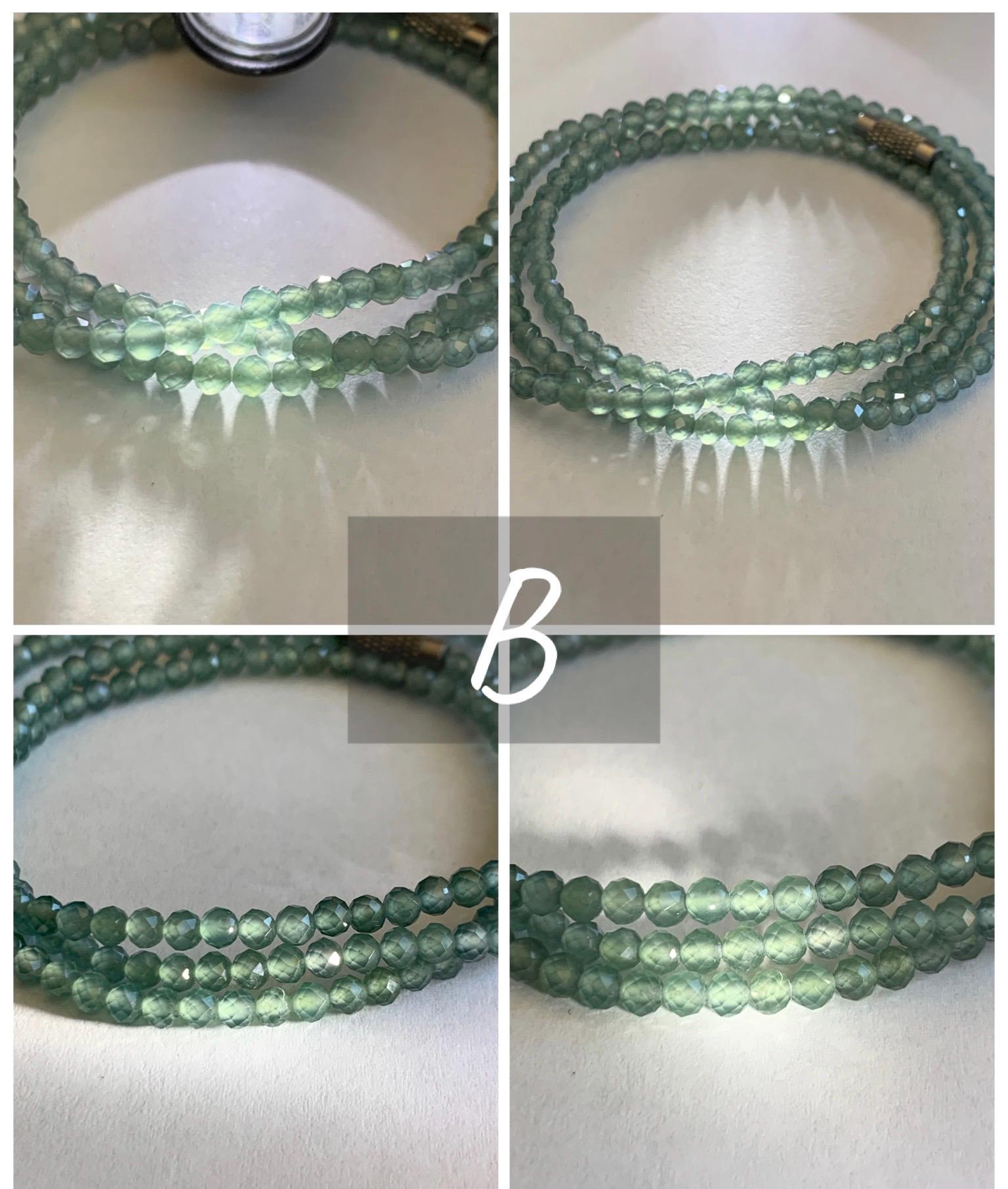 Petite Natural Guatemalan Grade A Icy Highly Translucent Teal Blue Faceted Jade Jadeite Beads Beaded Necklace 3mm 20" 天然冰危蓝翡翠切割小圆珠项链 WPQ560