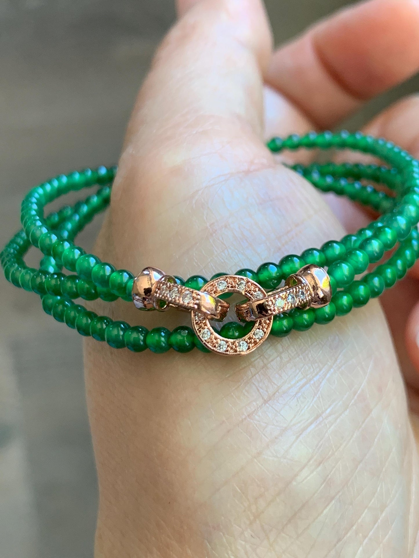 Natural Grade A Guatemalan Icy Vibrant Green Jade Jadeite Petite Beads Beaded Necklace Sterling Silver 3mm 19.75” 10g 天然冰危绿翡翠小圆珠项链 WVL660A