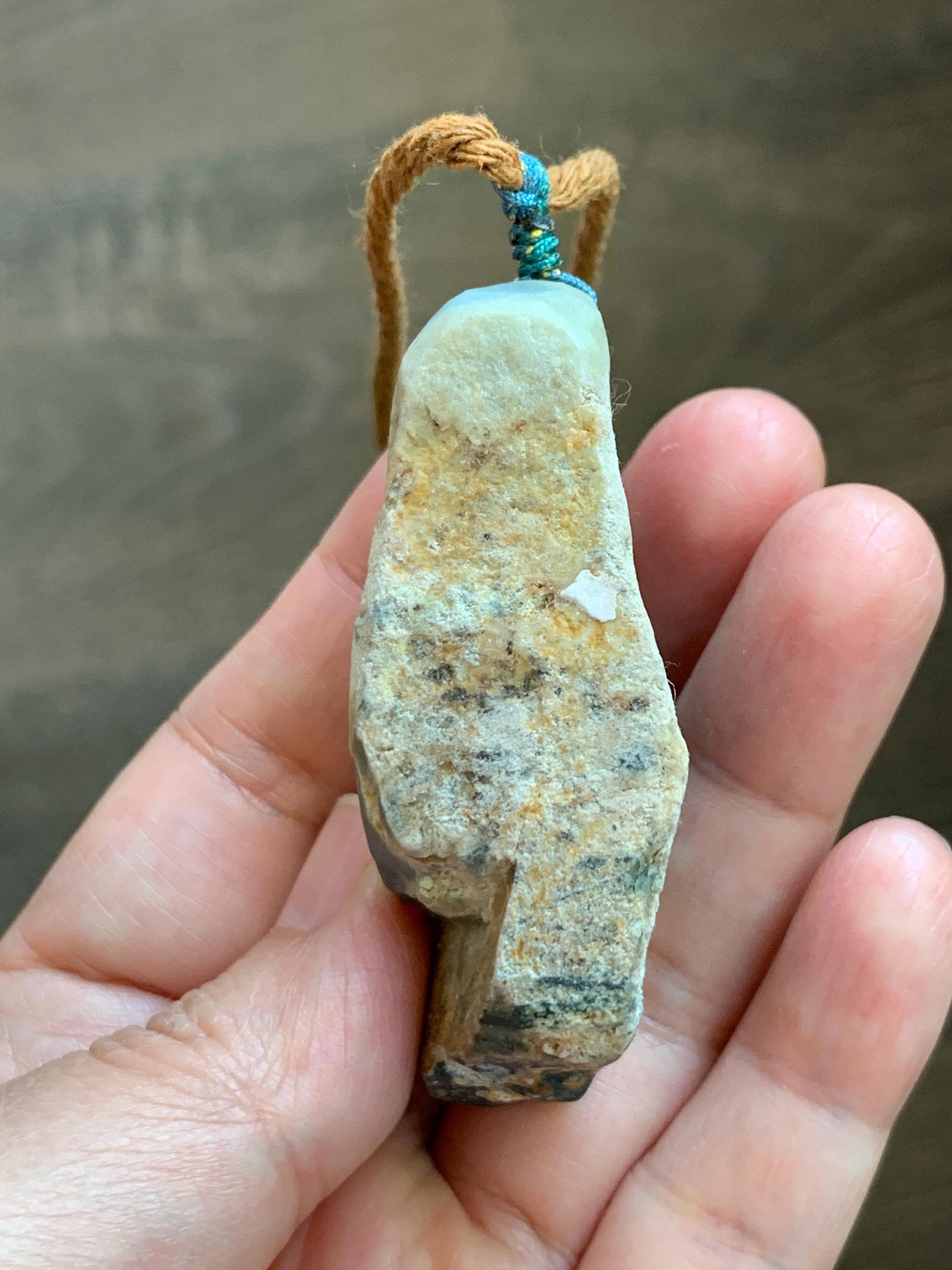 Natural Grade A Guatemalan Icy Dark Teal Blue Jade Jadeite with Rough Rind Carved Horse Pendant Rope Necklace 26" 47g 天然危蓝翡翠马牌皮壳料吊坠 WKM110