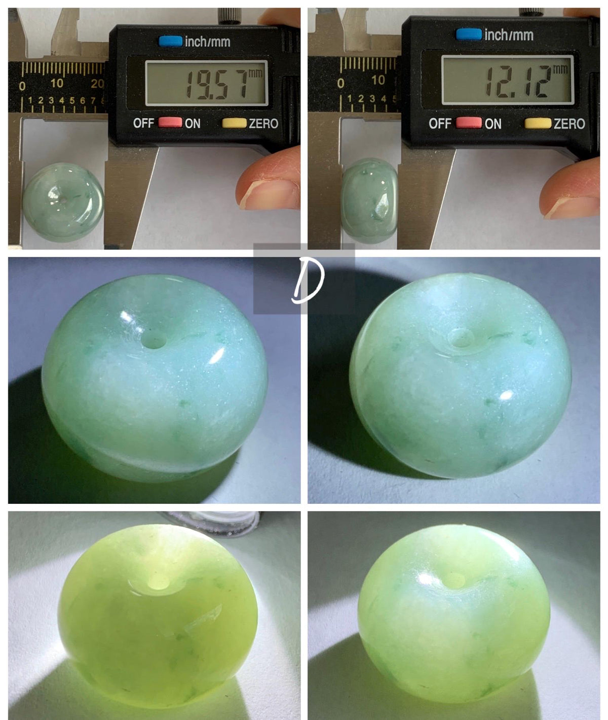 Natural Grade A Icy Translucent Pastel Colored Jade Jadeite Large Drum Beads Loose Jade Beads 天然冰胶淡色翡翠鼓珠 MGZ150