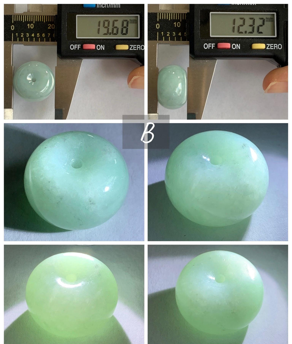 Natural Grade A Icy Translucent Pastel Colored Jade Jadeite Large Drum Beads Loose Jade Beads 天然冰胶淡色翡翠鼓珠 MGZ150