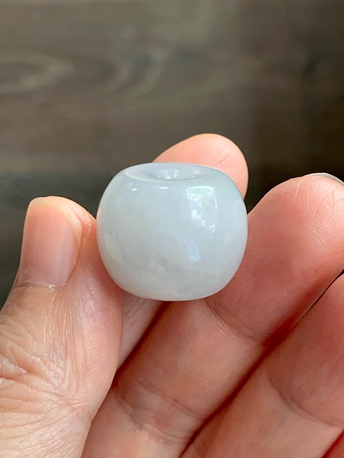 Natural Grade A Icy Translucent Pastel Colored Jade Jadeite Large Drum Beads Loose Jade Beads 天然冰胶淡色翡翠鼓珠 MGZ150