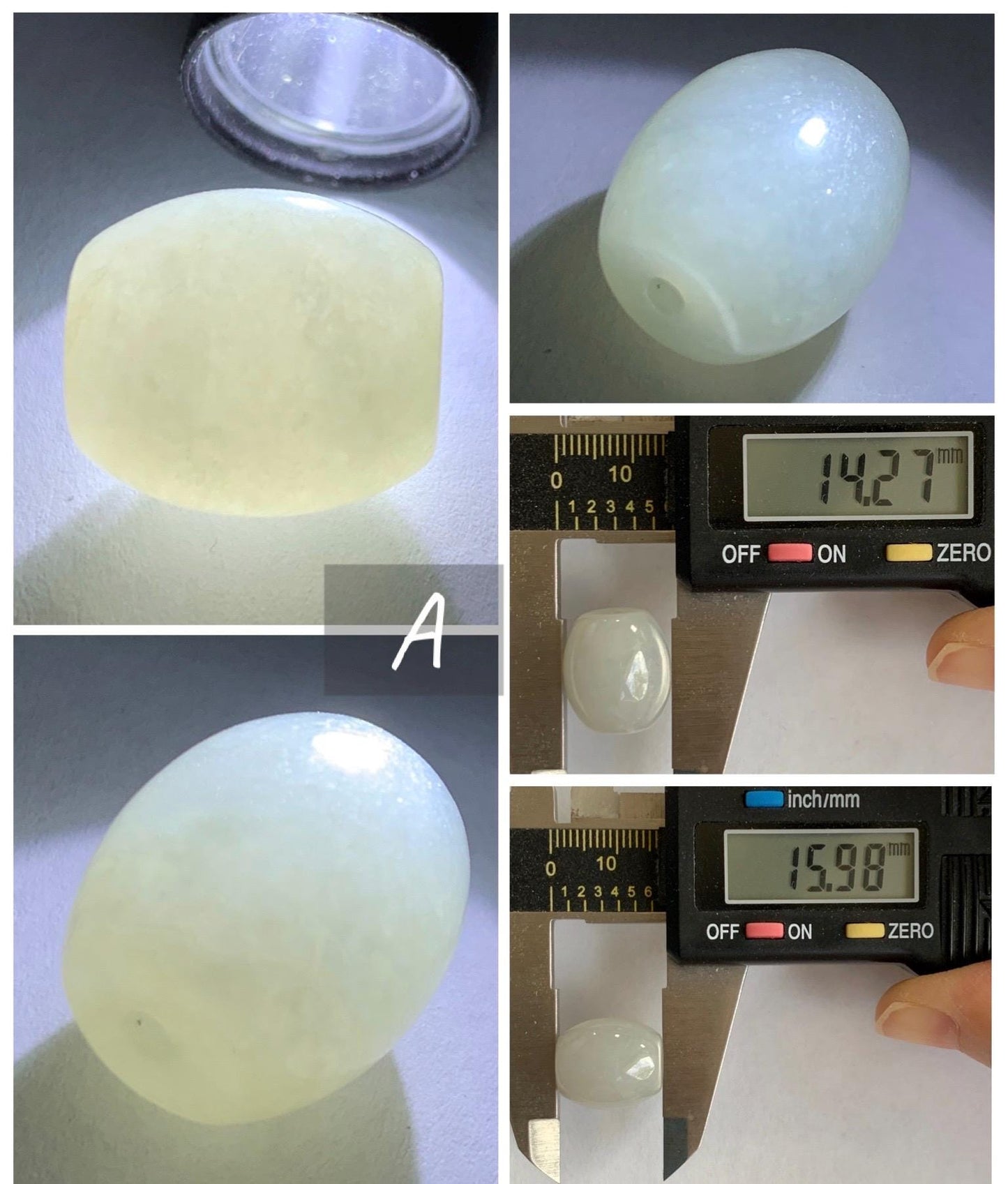 Natural Grade A Icy Translucent Pastel Colored Jade Jadeite Large Drum Beads Loose Jade Beads 天然冰胶淡色翡翠鼓珠 MGZ150