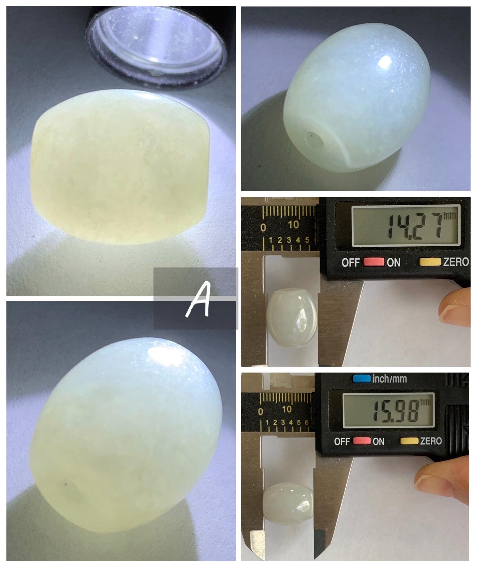 Natural Grade A Icy Translucent Pastel Colored Jade Jadeite Large Drum Beads Loose Jade Beads 天然冰胶淡色翡翠鼓珠 MGZ150