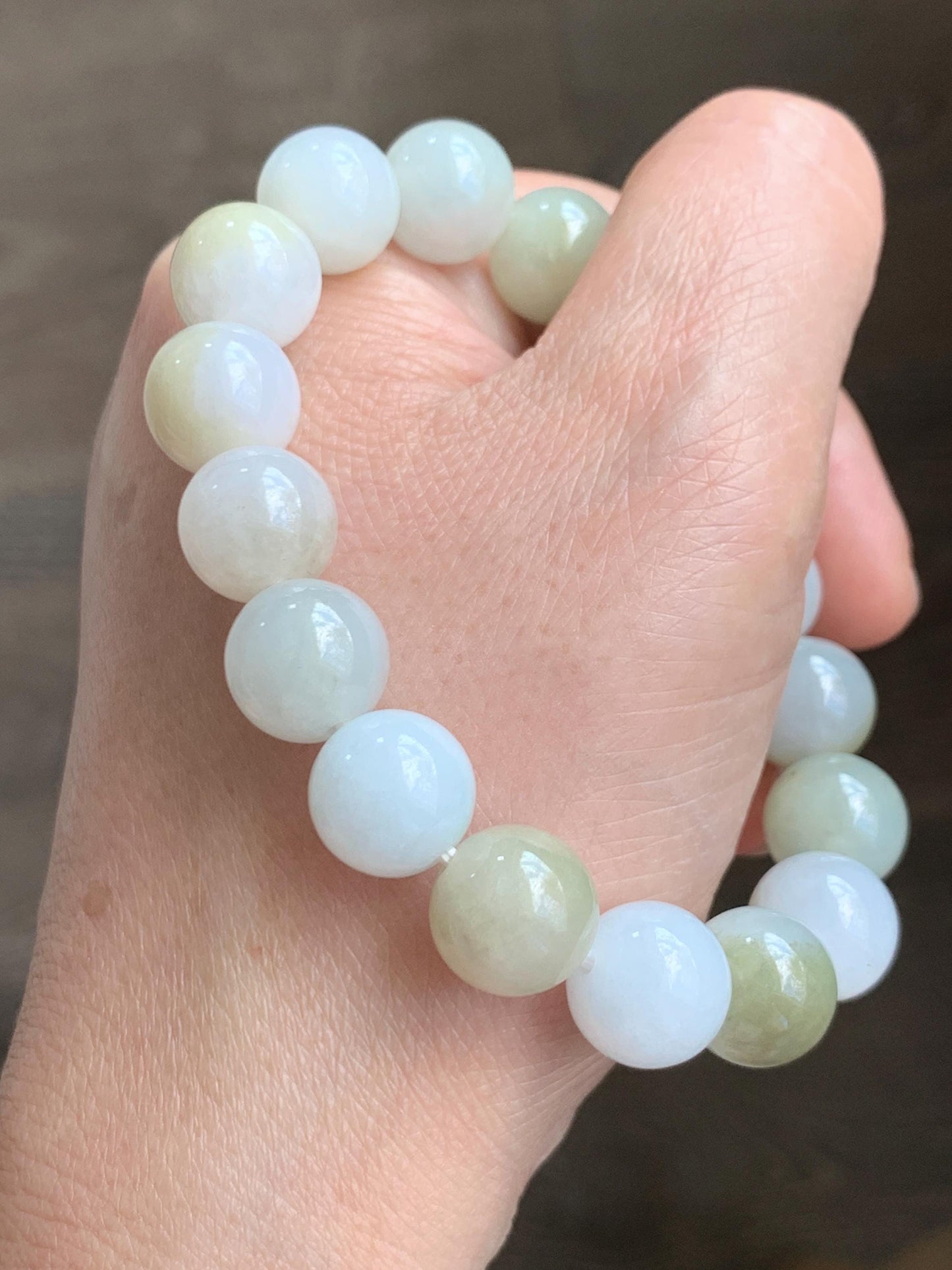 Natural Grade A Icy Translucent Multicolored Jade Jadeite Beads Dark Blue Marbled Drum Bead Beaded Bracelet 7” 49g 天然冰胶多宝翡翠缅蓝鼓珠手串 MDB168