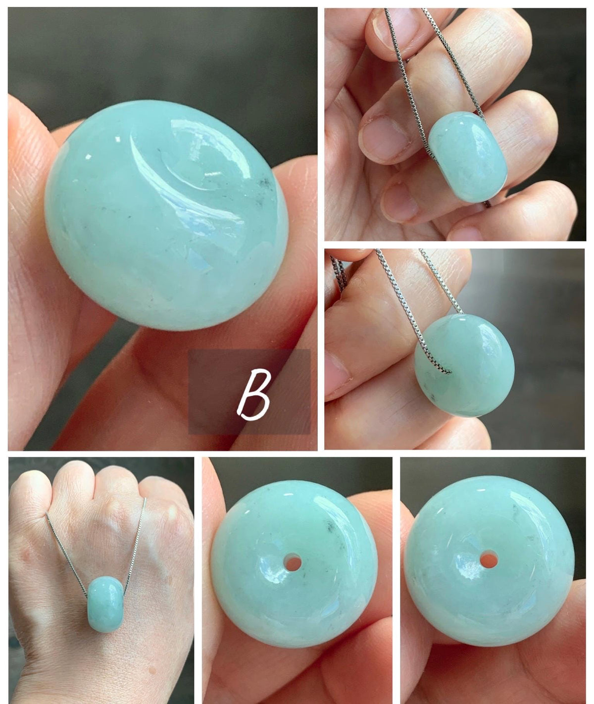 Natural Grade A Icy Translucent Pastel Colored Jade Jadeite Large Drum Beads Loose Jade Beads 天然冰胶淡色翡翠鼓珠 MGZ150