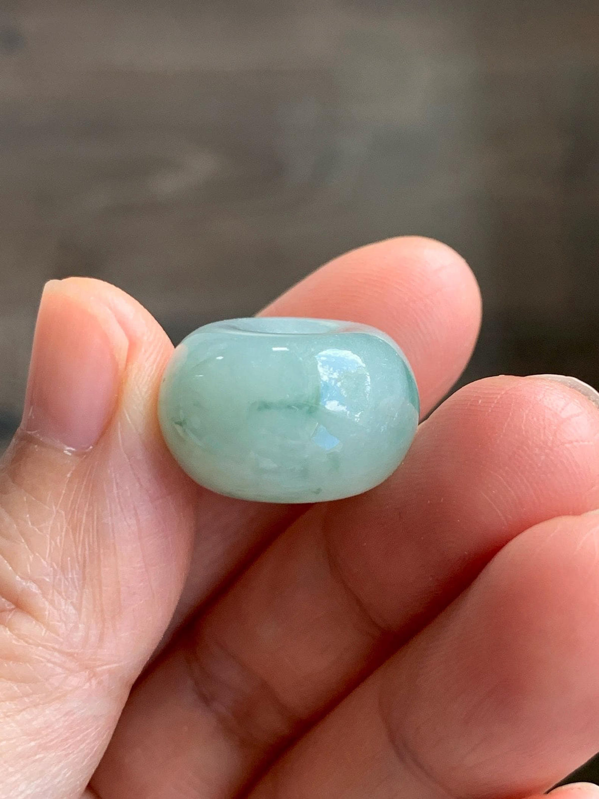 Natural Grade A Icy Translucent Pastel Colored Jade Jadeite Large Drum Beads Loose Jade Beads 天然冰胶淡色翡翠鼓珠 MGZ150