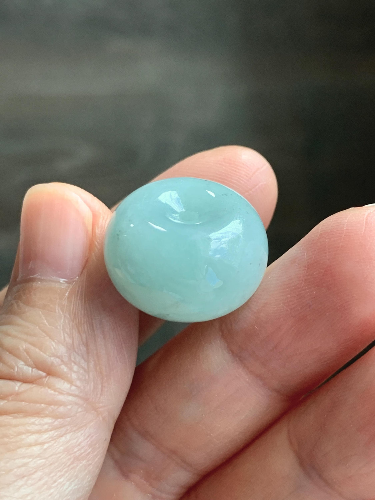 Natural Grade A Icy Translucent Pastel Colored Jade Jadeite Large Drum Beads Loose Jade Beads 天然冰胶淡色翡翠鼓珠 MGZ150