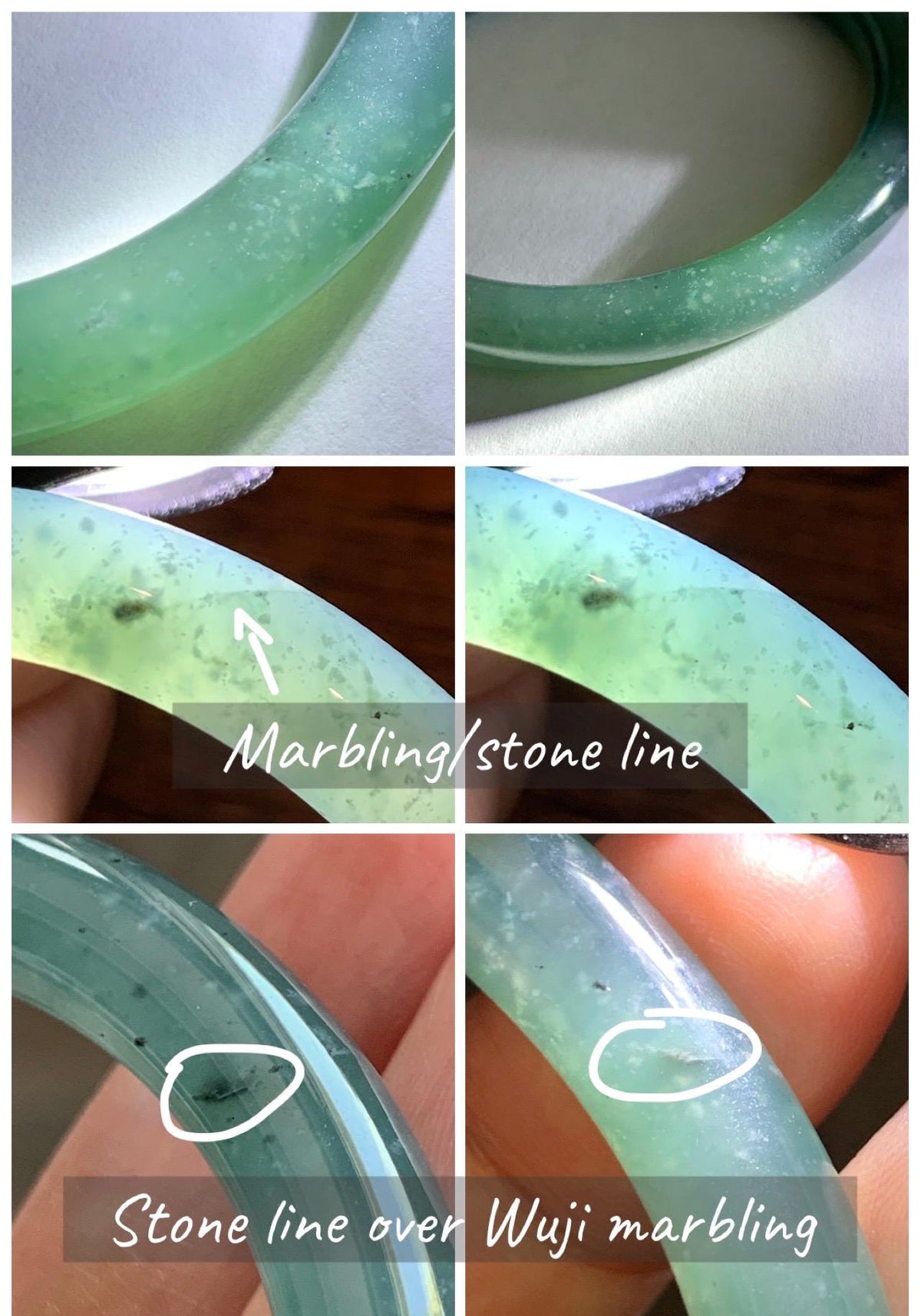 Certified Natural Grade A Guatemalan Icy Translucent Dusty Teal Green Jade Jadeite Bangle Bracelet 55.17mm 6.8” 32g 天然冰危蓝绿翡翠圆条手镯 951