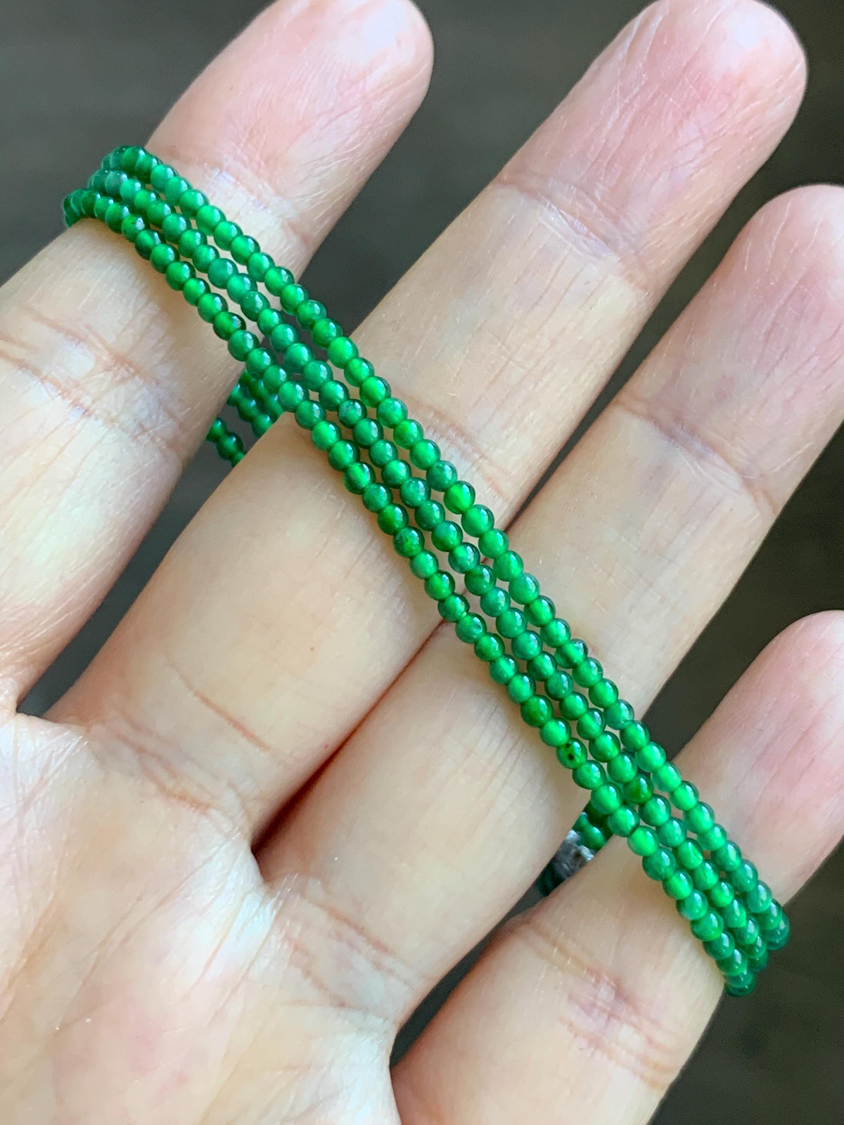 Certified Natural Grade A Guatemalan Icy Vibrant Green Jadeite Buddha Pendant Sterling Silver Beaded Necklace 20” 11g 天然冰危绿翡翠佛公吊坠绿翡翠珠项链 967