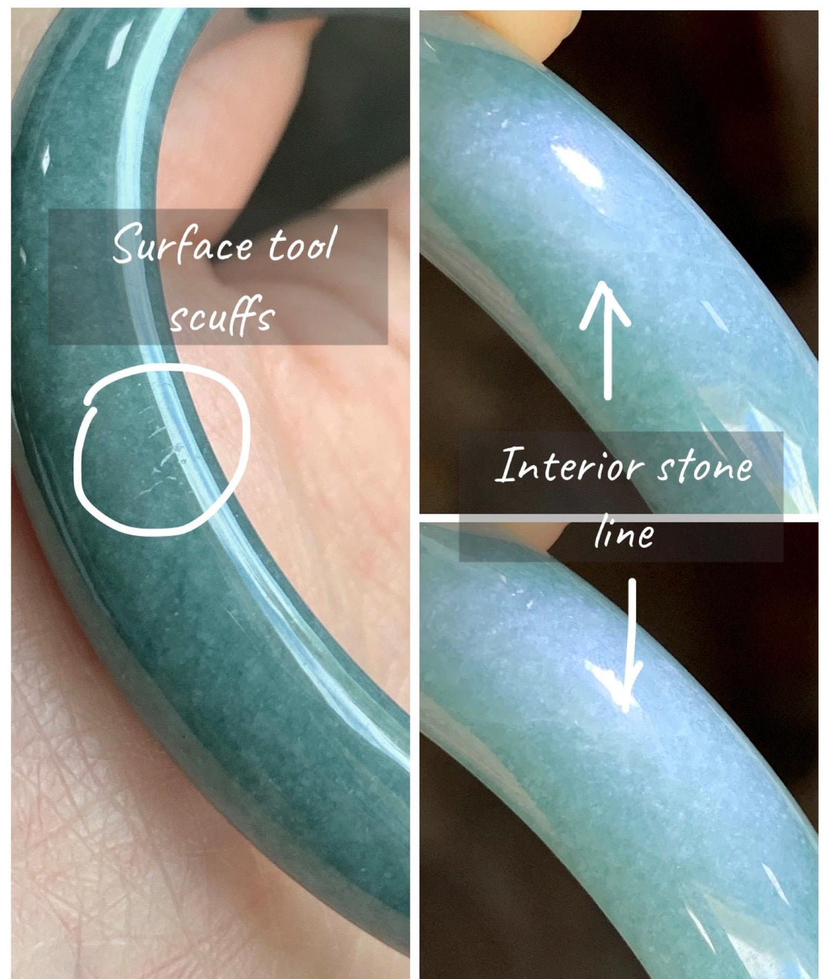 Certified Natural Grade A Guatemalan Icy Translucent Dusty Teal Blue Jade Jadeite Wide Bangle Bracelet 58.33mm 7.2” 45g 天然危蓝糯种翡翠正圈手镯 941