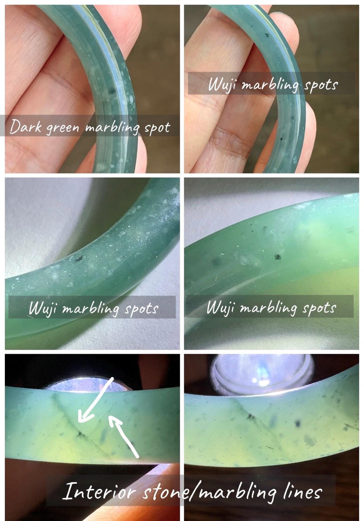 Certified Natural Grade A Guatemalan Icy Translucent Dusty Teal Green Jade Jadeite Bangle Bracelet 60mm 7.42” 35g 天然冰危蓝绿翡翠圆条手镯 949