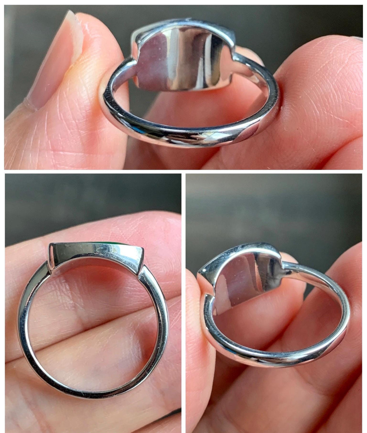 Certified Natural Grade A Guatemalan Icy Translucent Vibrant Green Jade Jadeite Ring Sterling Silver 3.56g size 7.25 US 天然冰危绿翡翠镶嵌戒指 1035