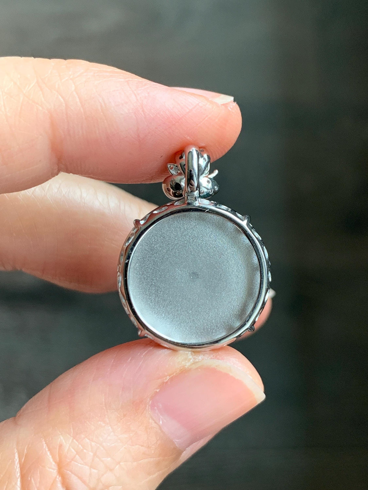Certified Natural Grade A Guatemalan Icy Translucent Vibrant Green Jade Jadeite Ping An Kou Donut Pendant Sterling Silver 天然冰危绿翡翠平安扣吊坠 1016