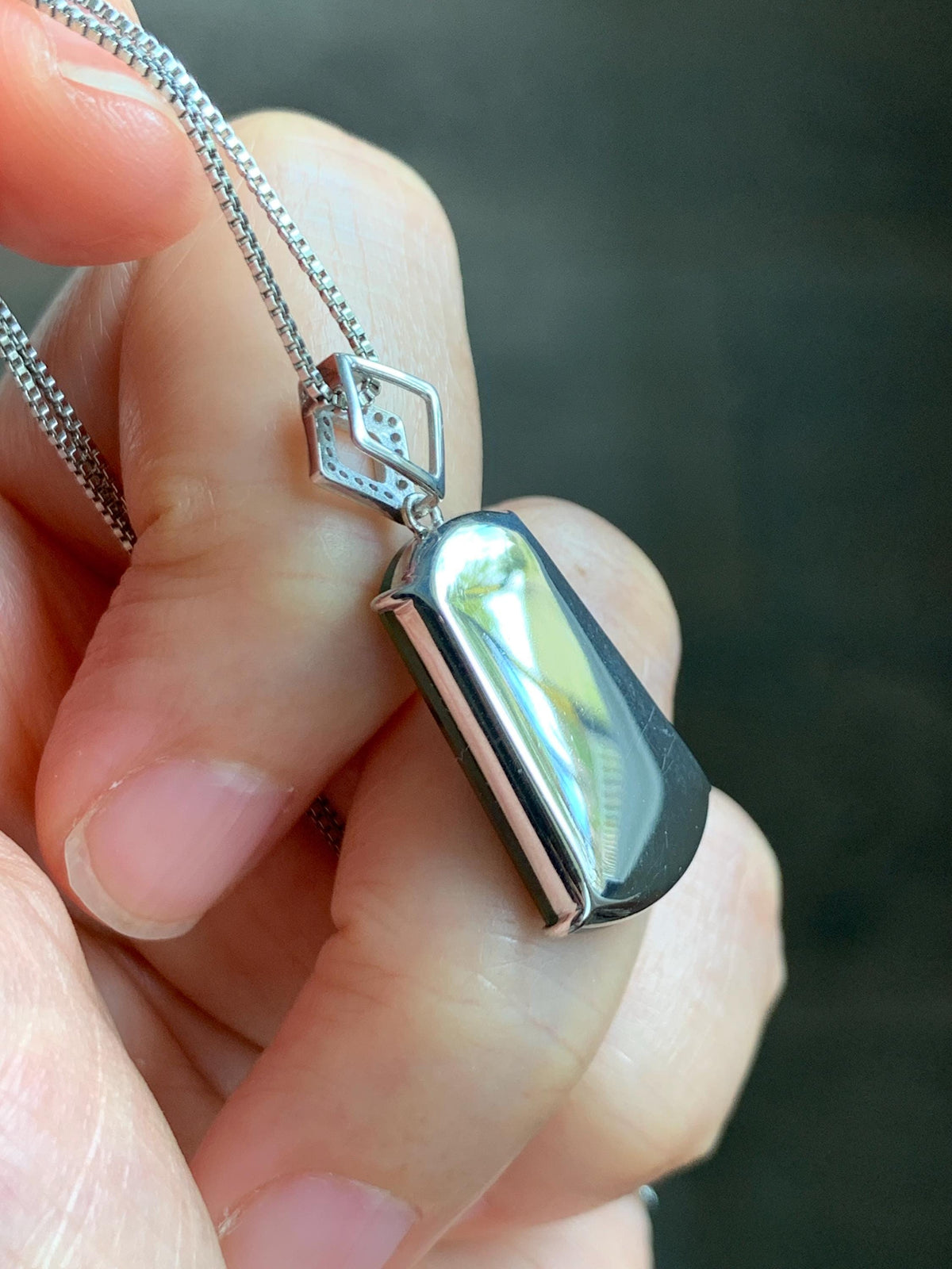 Certified Natural Grade A Guatemalan Icy Translucent Vibrant Green Jade Jadeite Wu Shi Pai Pendant Sterling Silver 3.62g 天然冰危绿翡翠无事牌镶嵌吊坠 1006
