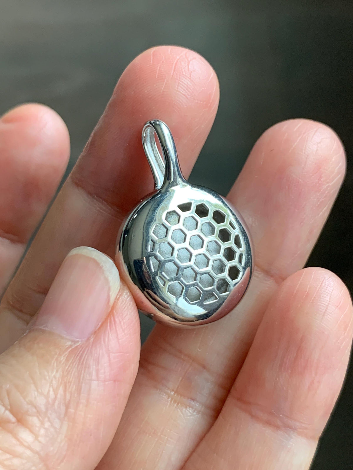 Certified Natural Grade A Icy Translucent Light Gray Wuji Jade Jadeite Round Pendant Sterling Silver 6.85g 天然冰胶紫底乌鸡翡翠镶嵌吊坠 1003