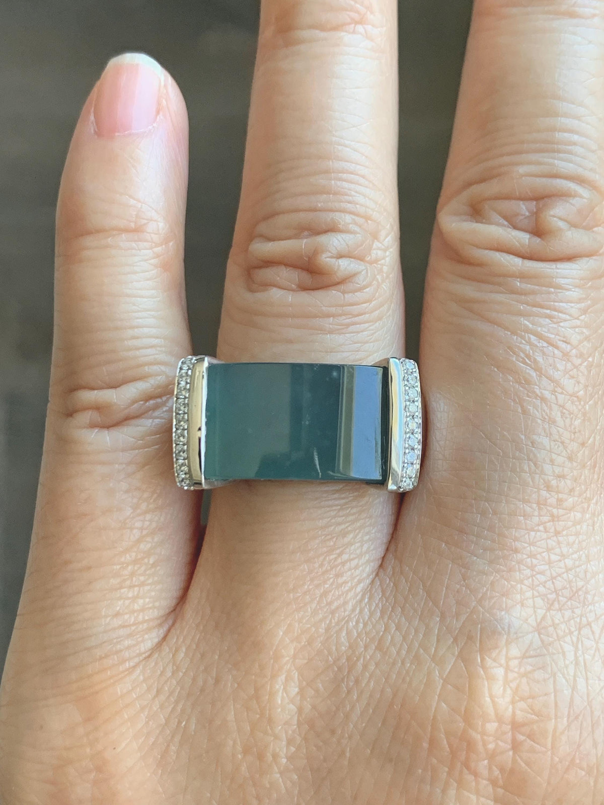 Certified Natural Grade A Guatemalan Icy Translucent Teal Blue Jade Jadeite Saddle Ring Sterling Silver Size 7.25 US 13.66g 天然冰危蓝翡翠马鞍戒指 1023
