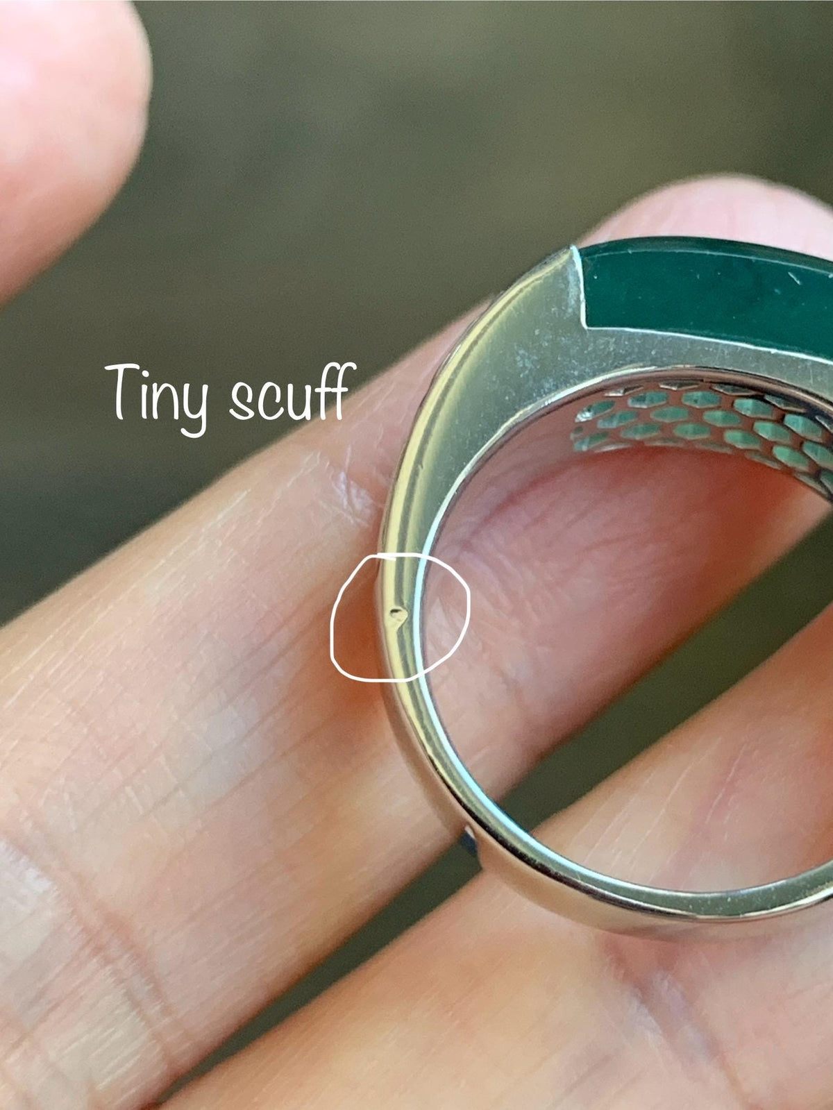Certified Natural Grade A Guatemalan Icy Teal Green Marbled Jade Jadeite Saddle Ring Sterling Silver Size 6.75 US 9.34g 天然冰危蓝绿飘花翡翠马鞍戒指 1017
