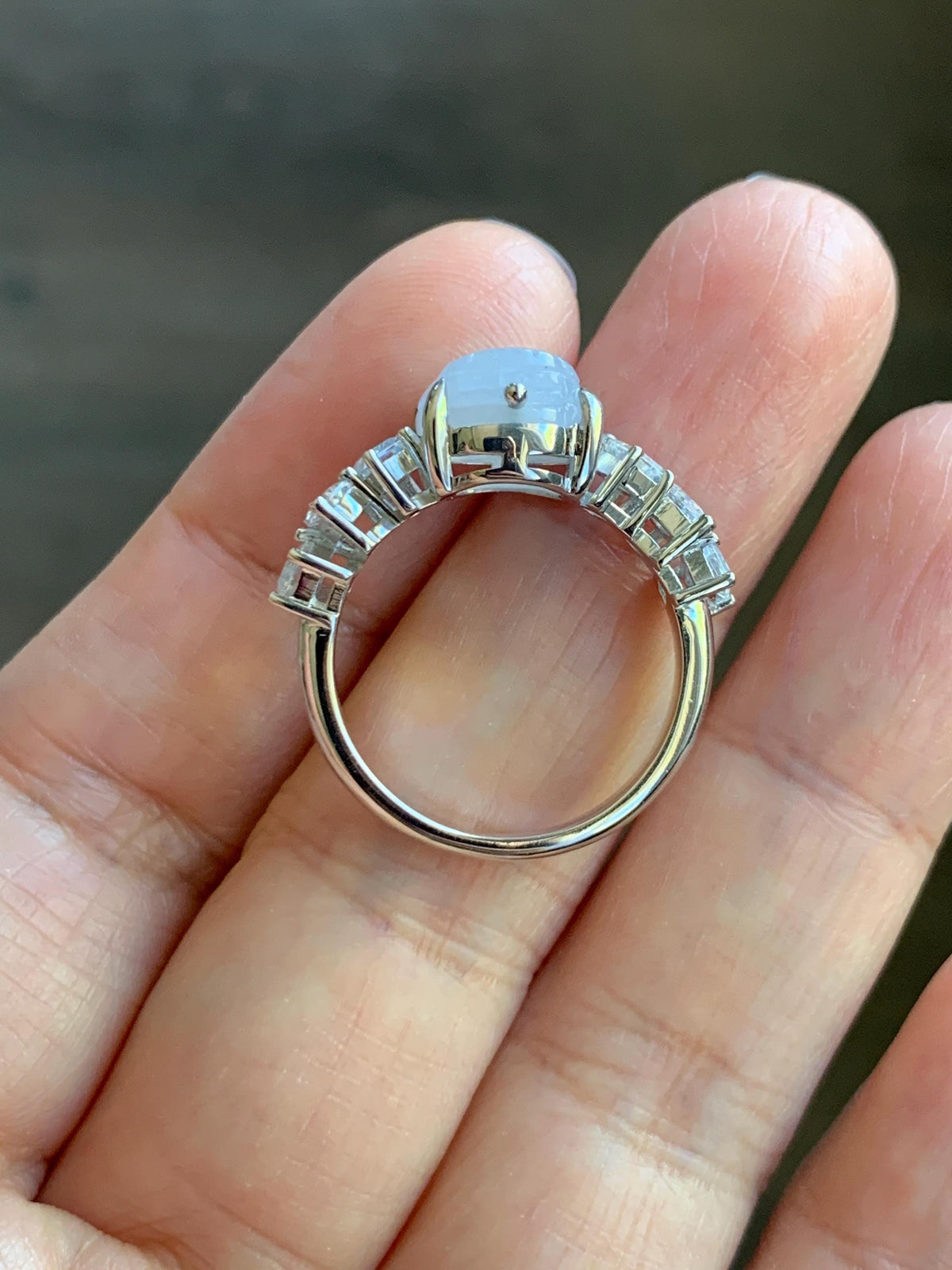 Certified Grade A Natural Icy Translucent Pale Purple Jade Jadeite Pixiu Ring Sterling Silver size 7.5 US 4.29g 天然冰胶浅紫底翡翠貔貅镶嵌戒指 1031
