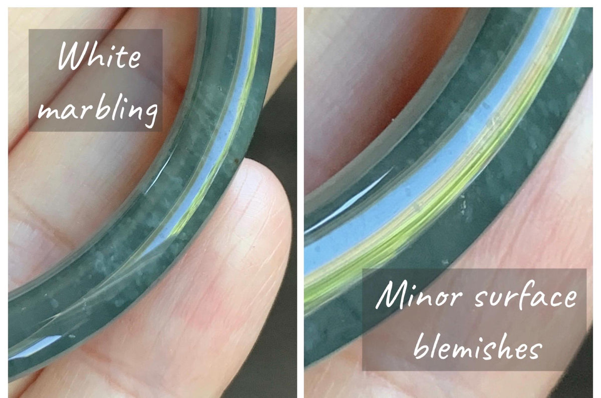 Certified Natural Grade A Guatemalan Icy Translucent Gray Wuji Jade Jadeite Bangle Bracelet 55.09mm 6.81” 19.53g 天然冰危灰蓝乌鸡翡翠圆条手镯 978