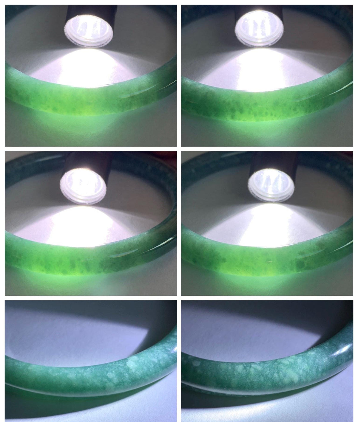 Certified Natural Grade A Guatemalan Icy Translucent Dark Dusty Blue Jade Jadeite Bangle Bracelet 57.5 mm 7.11” 34g 天然冰危深蓝翡翠圆条手镯 975