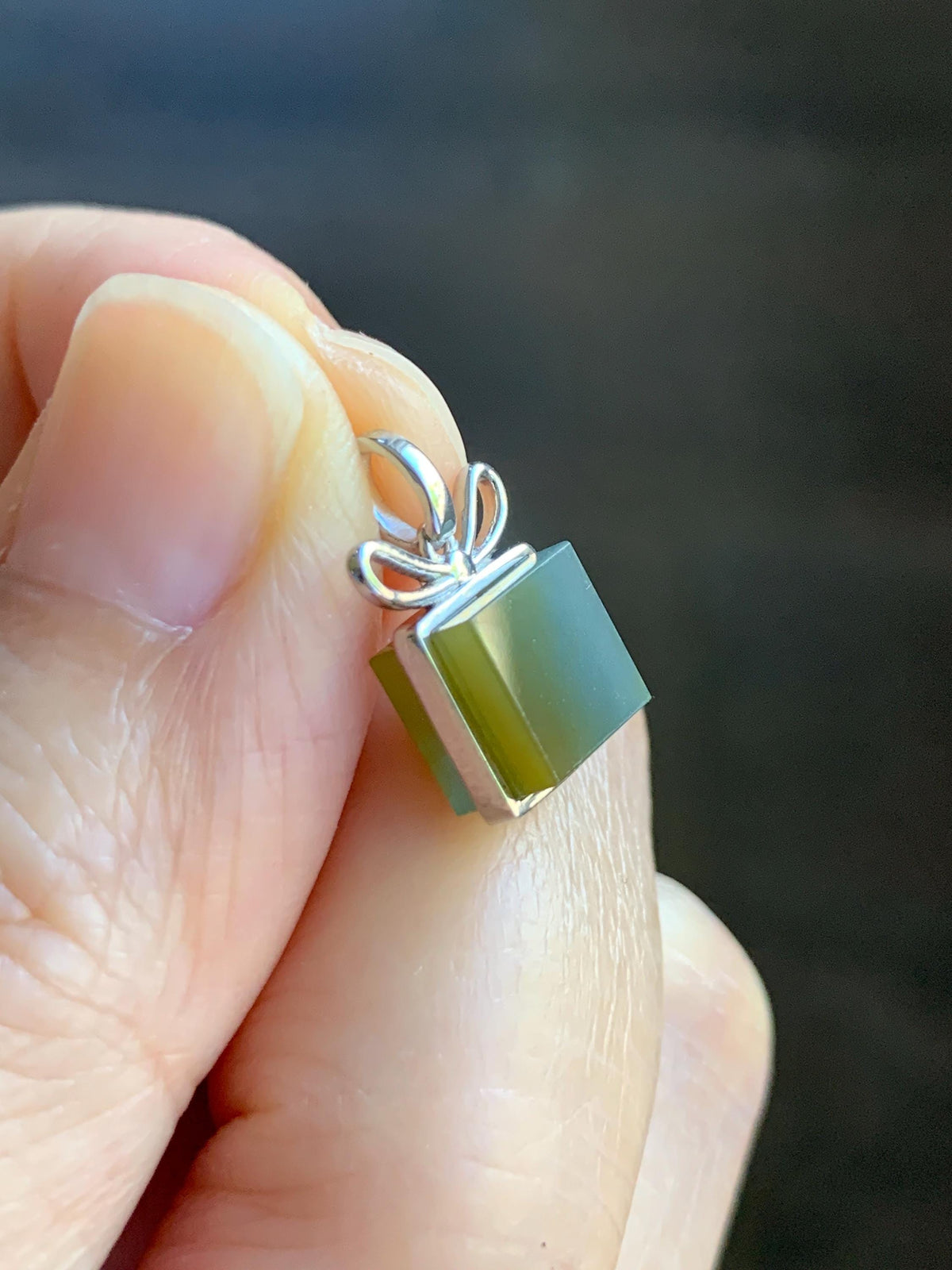Petite Certified Natural Grade A Guatemalan Icy Blue & Yellow Bicolored Jade Jadeite Present Pendant Sterling Silver 天然冰危蓝加黄翡翠小礼物镶嵌吊坠 1011