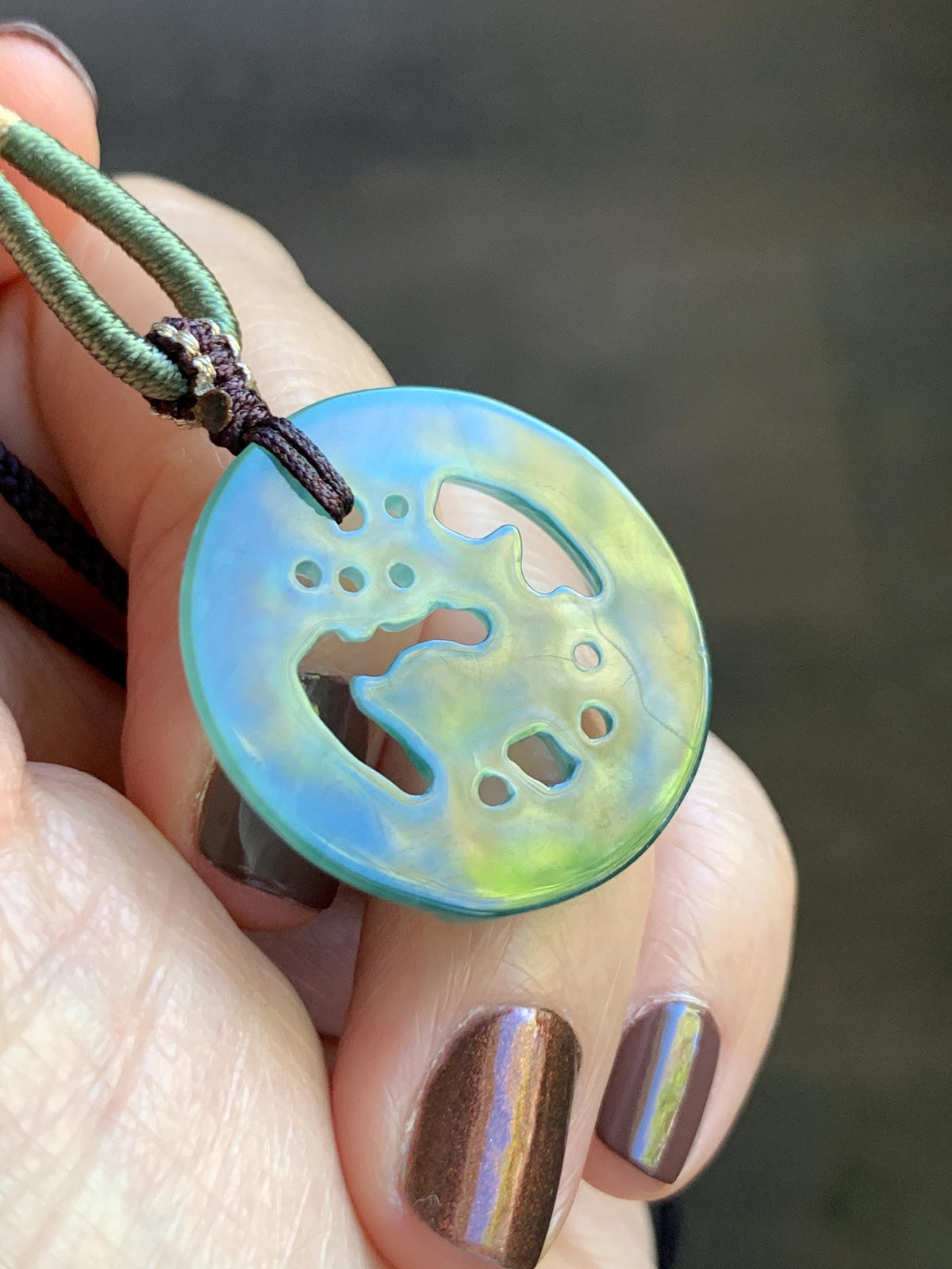 Natural Grade A Guatemalan Icy Translucent Teal Blue Jade Jadeite Deer Pendant Rope Necklace Adjustable 24” 6g 天然危深蓝水飘花翡翠梅花鹿吊坠 WMQ80