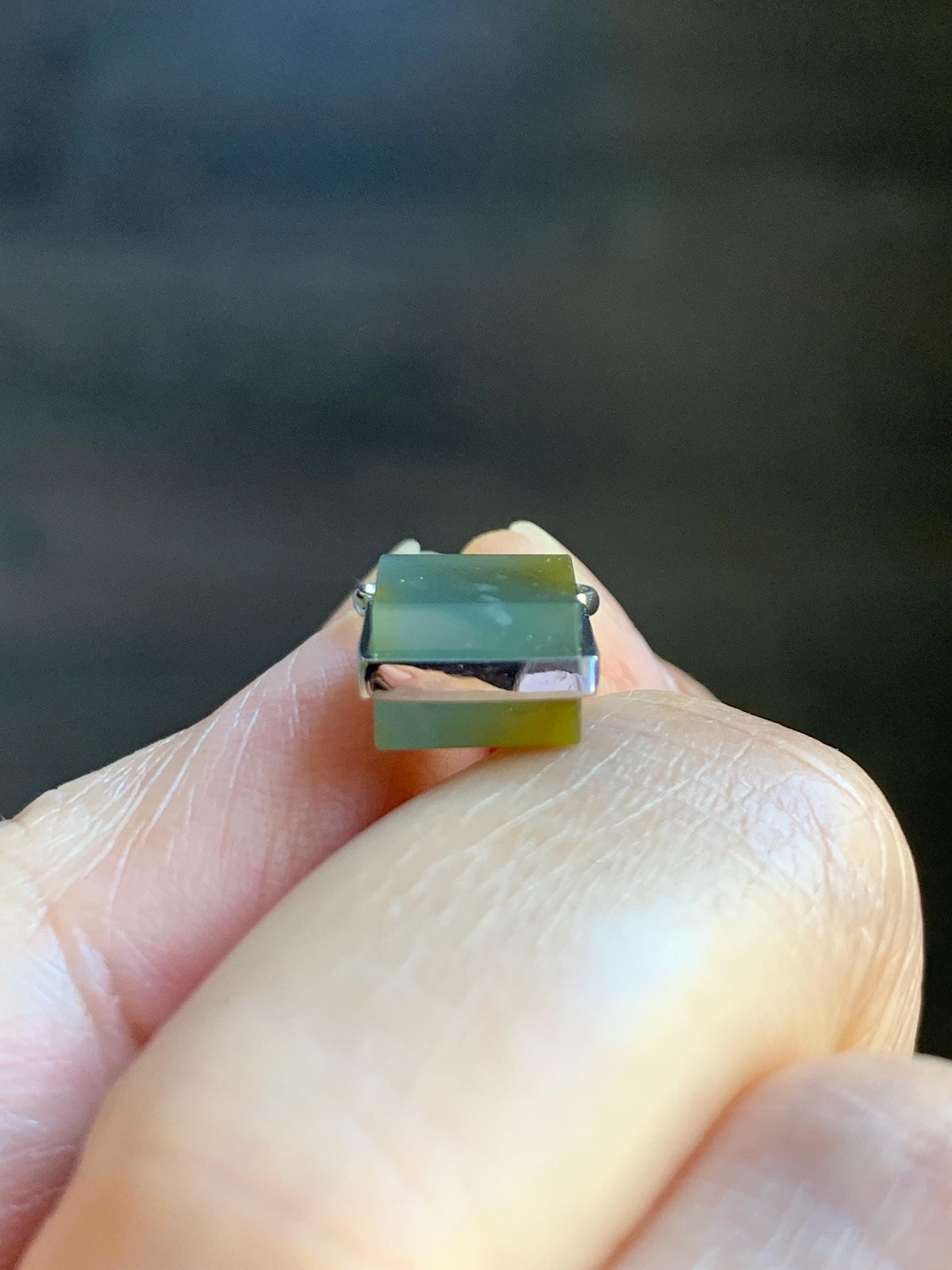 Petite Certified Natural Grade A Guatemalan Icy Blue & Yellow Bicolored Jade Jadeite Present Pendant Sterling Silver 天然冰危蓝加黄翡翠小礼物镶嵌吊坠 1011
