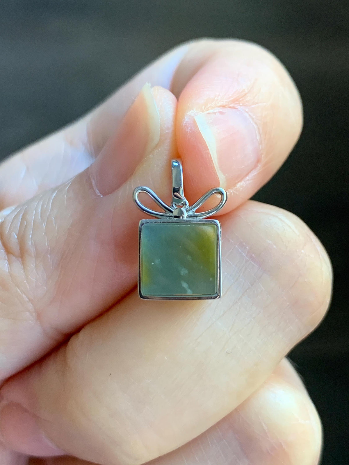 Petite Certified Natural Grade A Guatemalan Icy Blue & Yellow Bicolored Jade Jadeite Present Pendant Sterling Silver 天然冰危蓝加黄翡翠小礼物镶嵌吊坠 1011