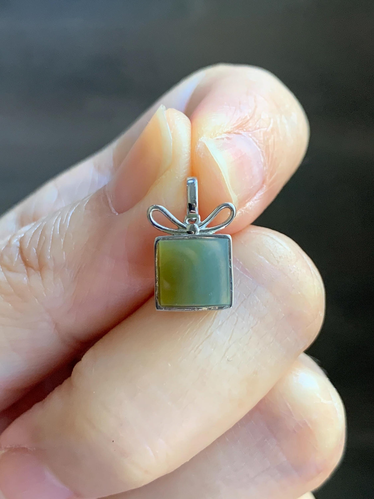 Petite Certified Natural Grade A Guatemalan Icy Blue & Yellow Bicolored Jade Jadeite Present Pendant Sterling Silver 天然冰危蓝加黄翡翠小礼物镶嵌吊坠 1011