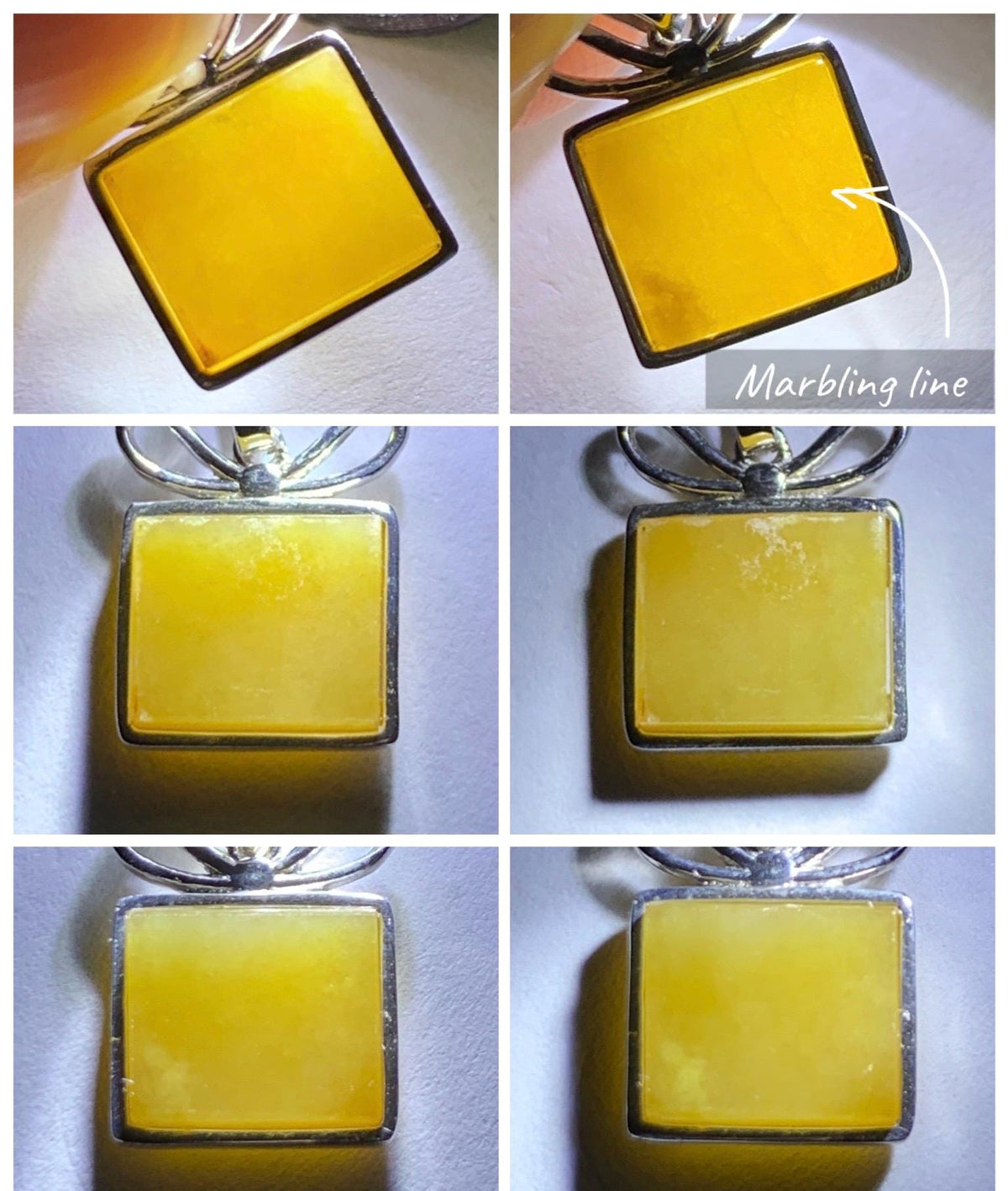 Petite Certified Natural Grade A Guatemalan Icy Translucent Yellow Jade Jadeite Present Gift Box Pendant Sterling Silver 天然冰危黄翡翠小礼物镶嵌吊坠 1012