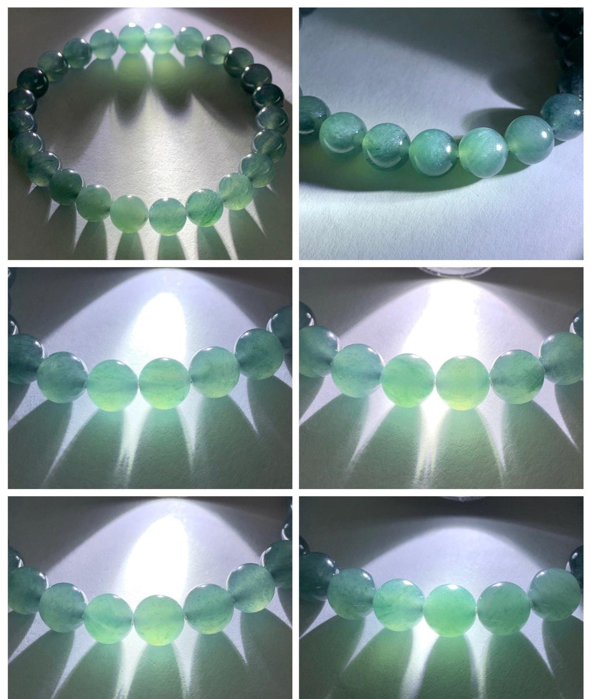 Natural Grade A Guatemalan Icy Translucent Dark Teal Blue Jade Jadeite Beaded Bracelet Stretchy 7.8mm 7” 19g 天然冰危深蓝绿翡翠圆珠手串 WXL154